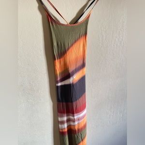 Long dress, skin tight dress, spaghetti strap dress, Summer dress.